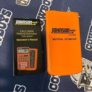 Johnson Material Estimator Calculator